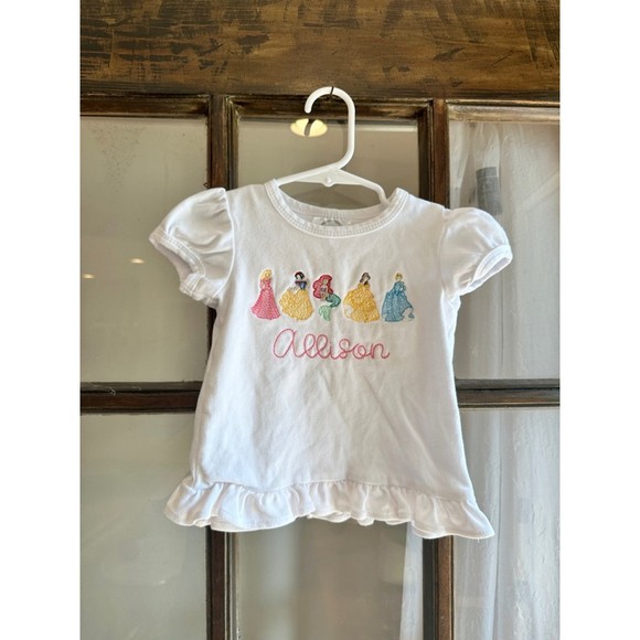 18m “Allison” Embroidered Disney BB Blanks Boutique Bundle Ruffle Top - Picture 3 of 5